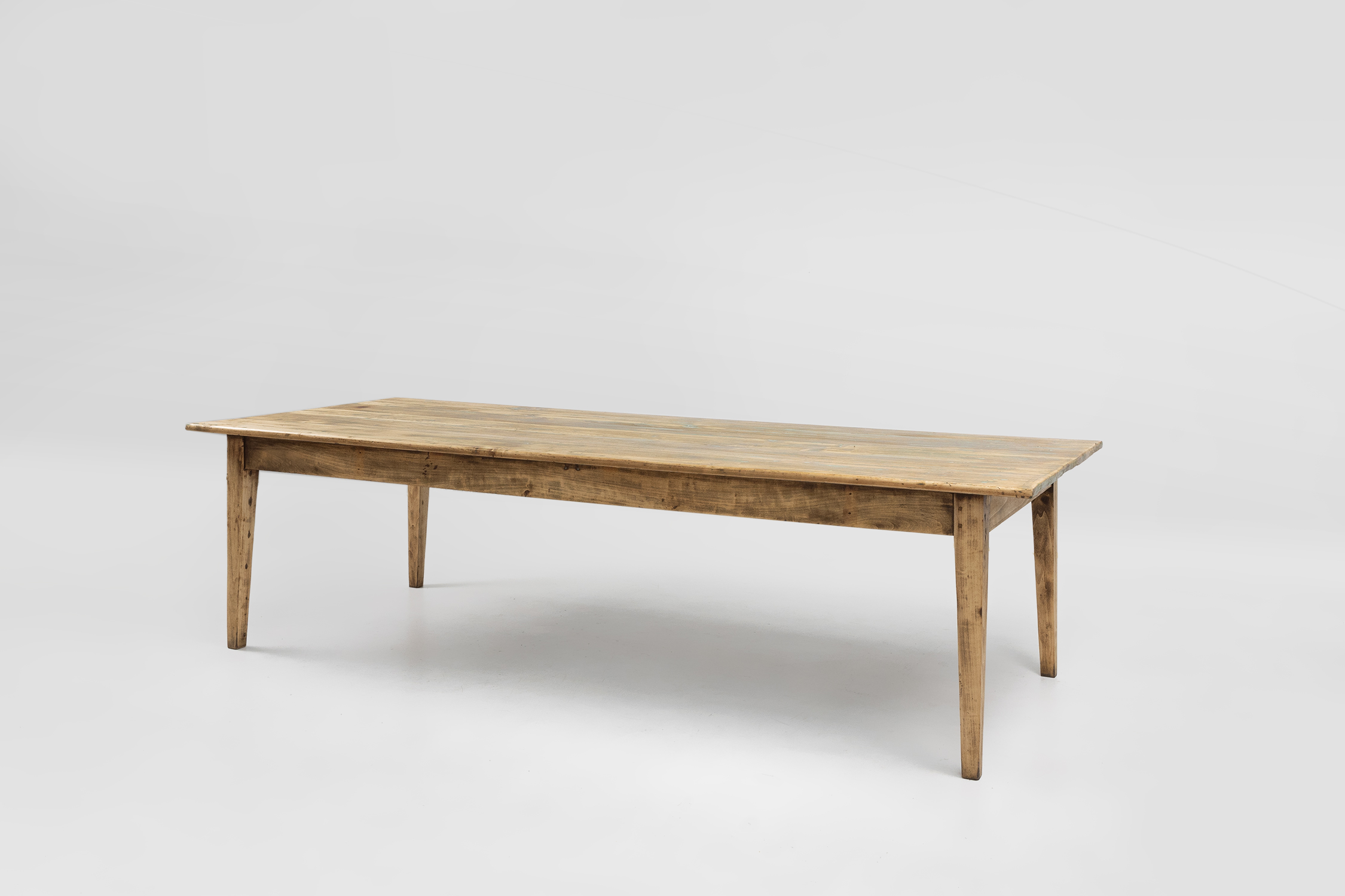 Large rustic elm wooden farm table, France ca. 1800thumbnail